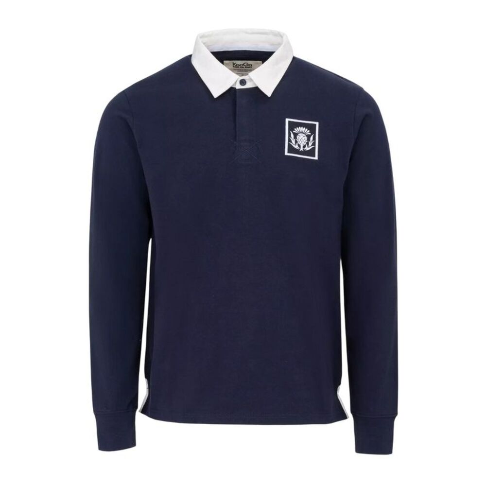 KooGa Mens Scotland Long-Sleeved Rugby Shirt / Royal Blue